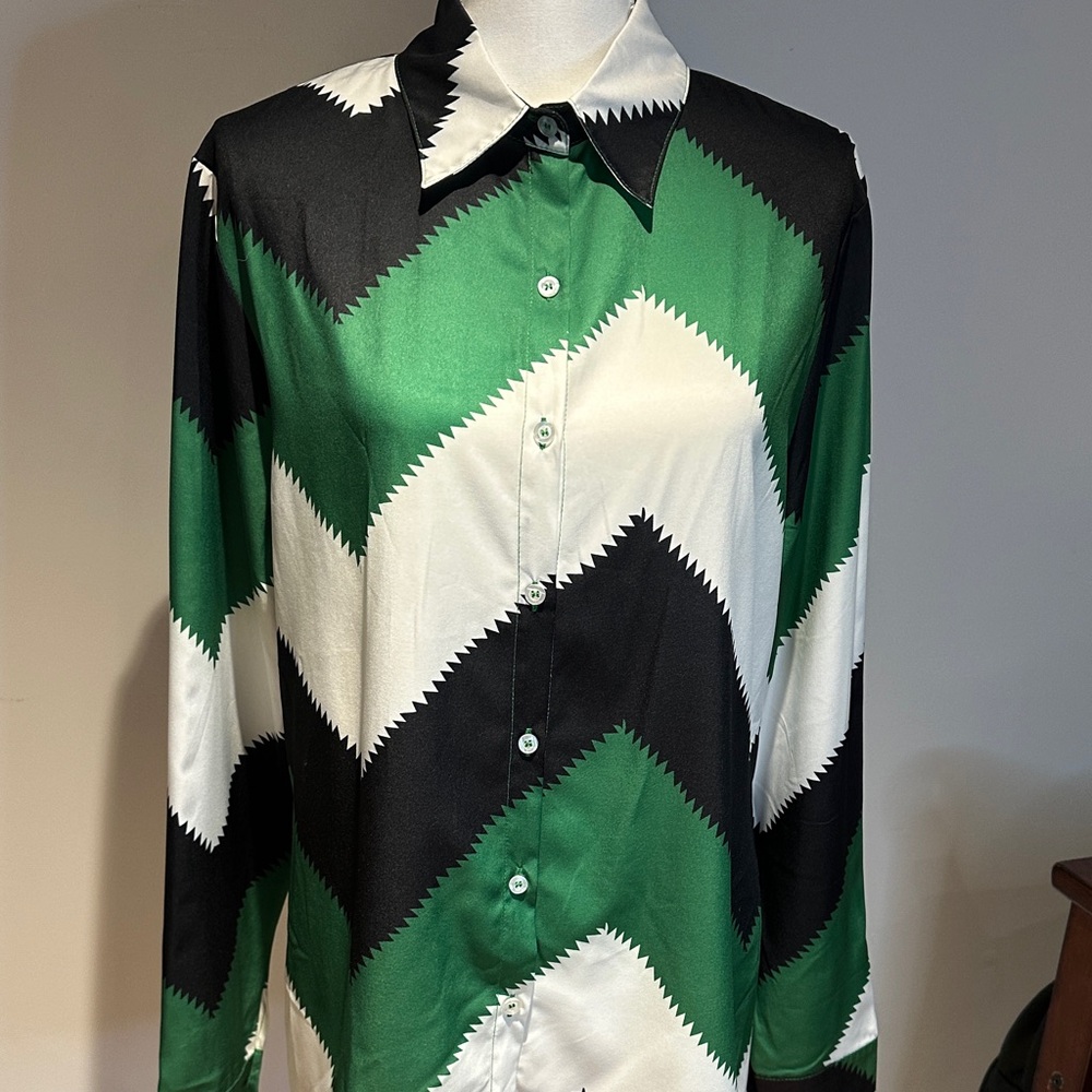 Stylish Green and Black Shirt